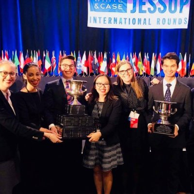 L to R - Claire Robertson, Samara Cassar, Julius Moller, Hennie Lui, Keilin Andersen (coach), Edward Watson and Professor Anthony Cassimatis